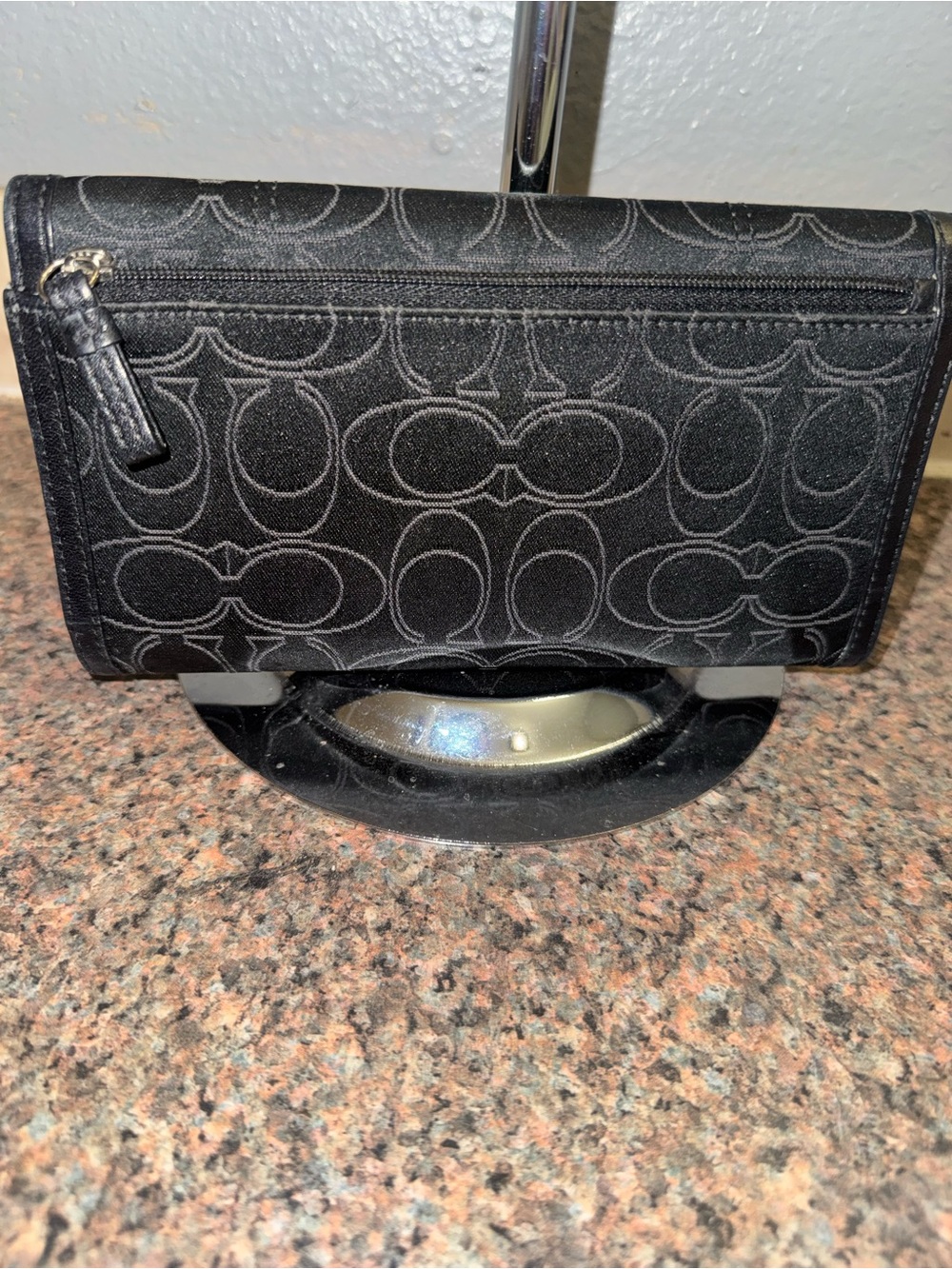 Coach Black horse and carriage Signature Wallet with checkbook holder EUC - Picture 2 of 8